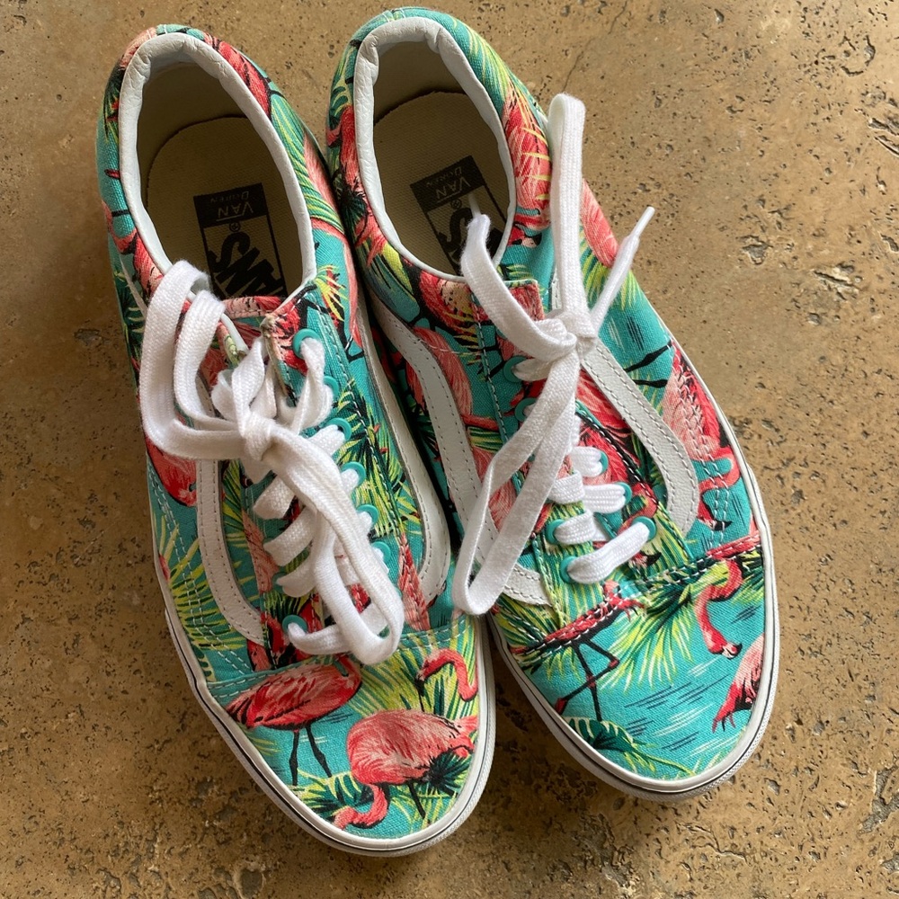 Vans Van Doren Old Skool Flamingo Sneakers Sz 8.5 - Picture 7 of 13